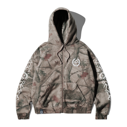 Camo Zip Up Hoodie (limited quantity pre-order) – Of The Trees
