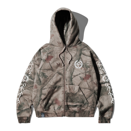 Camo Zip Up Hoodie (limited quantity pre-order)